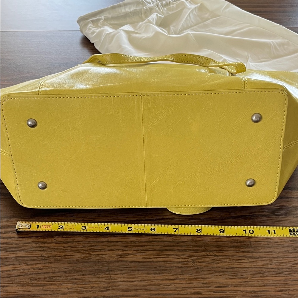 HOBO Leather Tote in Lemon Yellow - Picture 8 of 10